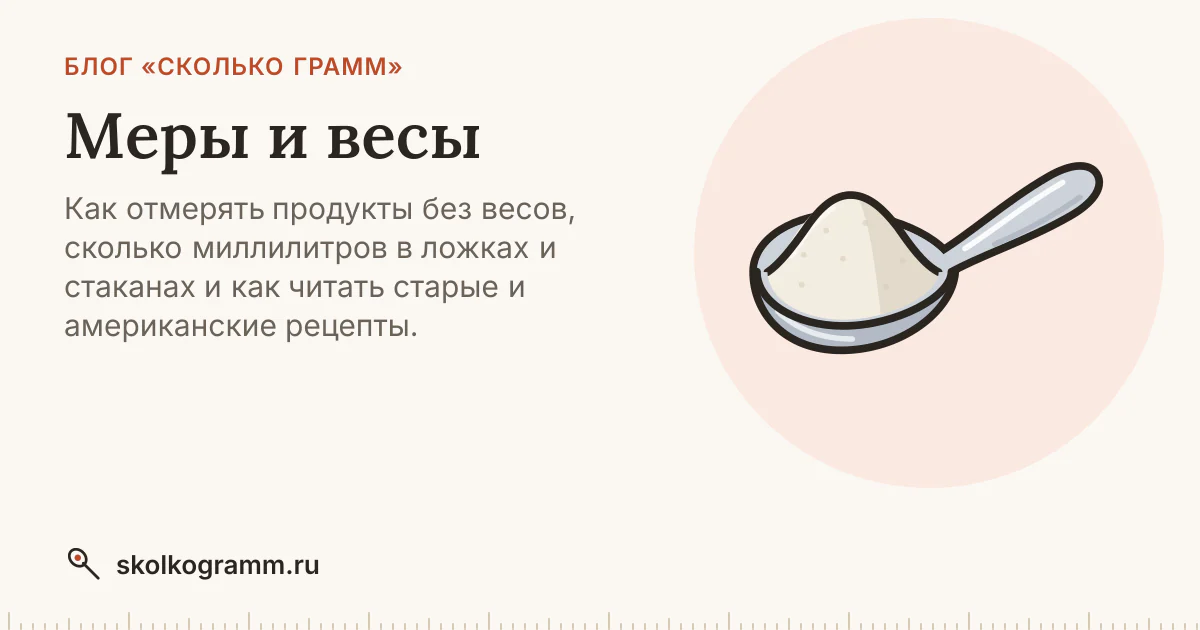 Меры и весы на кухне: ложки, стаканы, cup — статьи